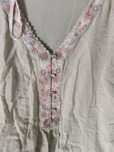 Embroidered Detail Top