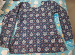 Pure Cotton Hakooba Print Top Wear Office College