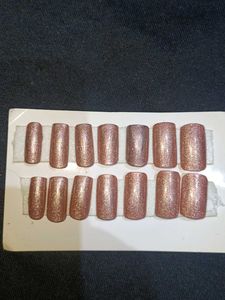 Rose Gold Glitter Press-On Nails