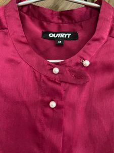 Satin Shirt Dress