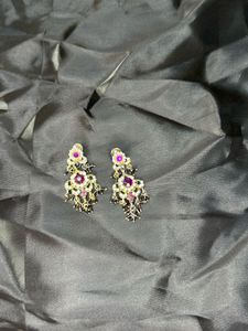 Purple Stone Earrings