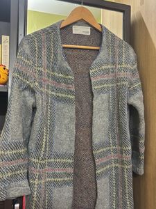 Stylish Plaid Long Cardigan