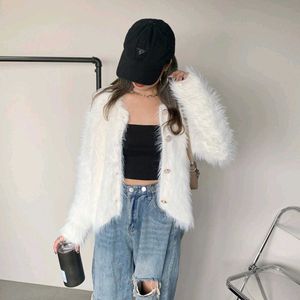 Fluffy White Jacket