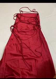 Cowl neck red slip dree