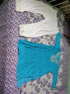 Blue & White Kurta Set