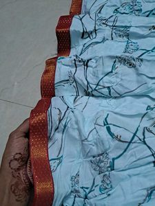 Rajestani Floral Print Flowy Skirt