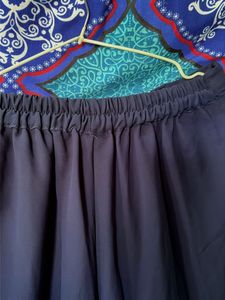 Elegant Navy &amp; Gold Embroidered Dress