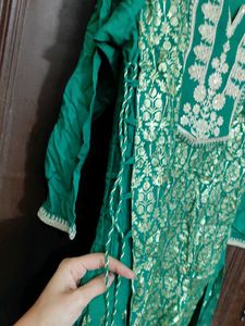 Green &amp; Gold Kurta Set