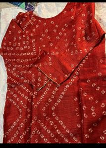 Red Bandhani Kurti