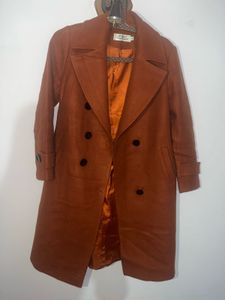 Chic Rust-Colored Trench Coat
