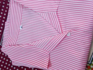 pink Striped Lace-Up corset shirt Top