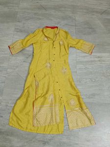 W for Women Yellow Ethnic Kurta