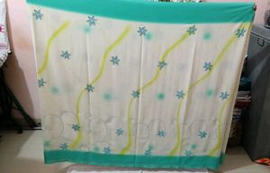 Elegant Green-White Georgette saree