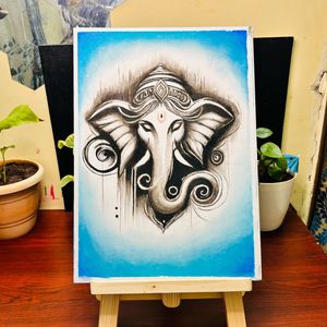Unique Handmade Ganesha Framed Painting