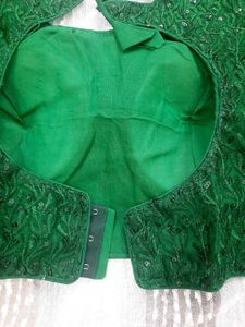 Emerald Green Embroidered Blouse
