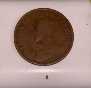 1925 India One Quarter Anna Coin