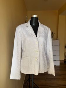 Satin Like White Blazer