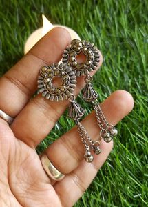 Oxidized Earrings Without Back Push Locks🖤