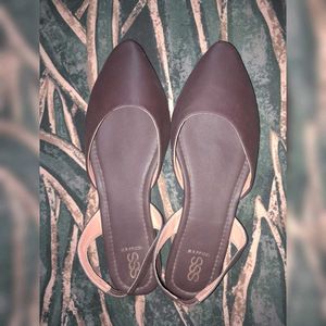Brown Slingback Flats