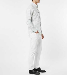 Men’s Stylish White Printed Cotton Shirt
