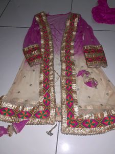 Crop Choli Net Shrug With Sharara