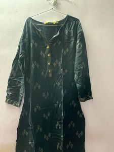 Elegant Black Printed Kurta
