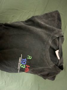 Zara Faded Dark Grey Graphic Tee