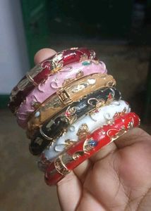 Enamel Bangle pink colour