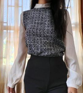 Korean Tweed Top