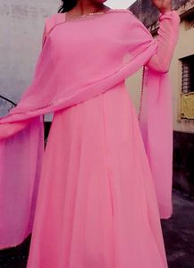 Pretty Pink Anarkali Suit