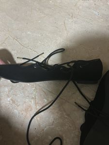 H&amp;M Black Lace-Up Flats