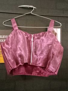 Satin Purple Blouse