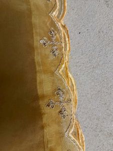Gold Embroidered Kurti.Margine Available Hai