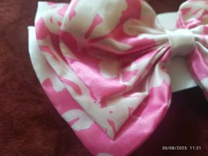 New Handmade  2 Pink Hair Clips+1 Scrunchies