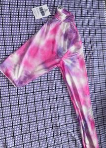 Tie-Dye Long Sleeve Mesh Top