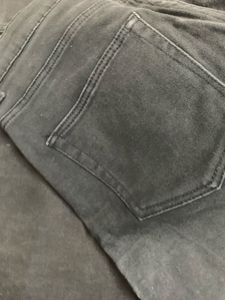 Black Flared Denim Fade Size-42