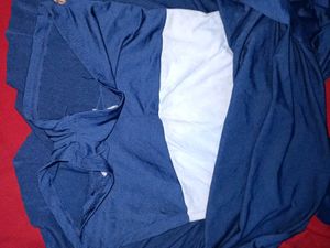 Blue Flutter Sleeve Top