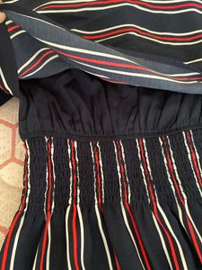 Striped Fit And Flare Dress
