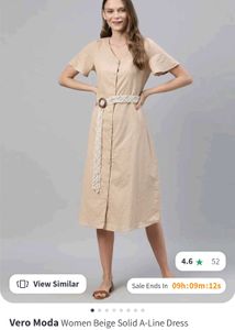 Veromoda M Size Button Down Dress With Belt