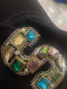Embellished Initial &#39;S&#39; Baseball Cap