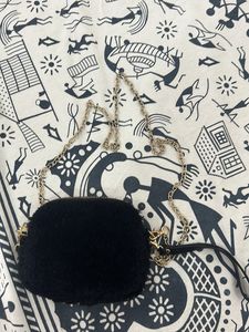 Soft Black Sling With Gold Chain From FOREVER 21