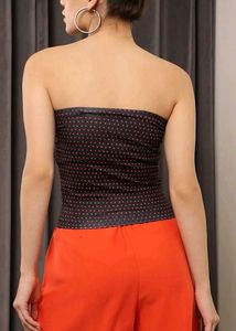 Stylish Black Polka Dot Tube Top