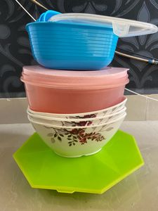 Set Of Containers And Glasses
