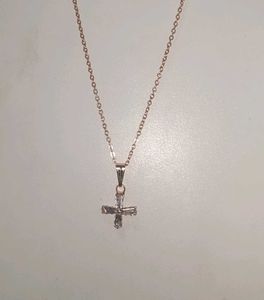 Rose Gold Cross Pendant Necklace