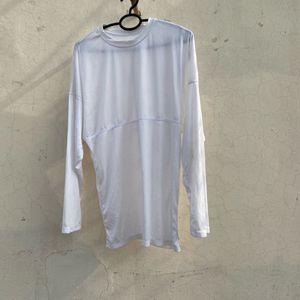 Gym White Long Sleeve Tee