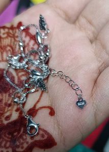 Giva 925 Real Silver Zircon Leaf Anklet(2 Pieces)