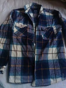 Blue Plaid Flannel Shirt