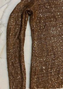Sparkly Cold Shoulder Sweater