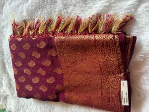 Elegant Maroon Banarasi Saree