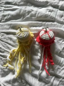 Crochet Jelly fish Keychain